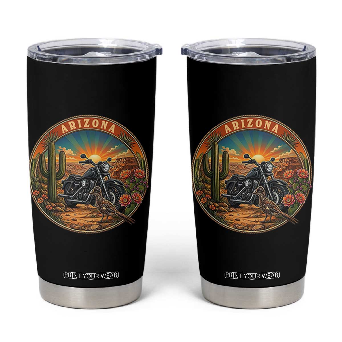 Arizona Pride Tumbler Cup Adventure Scenic Journey Southwest USA TS12 Black Print Your Wear