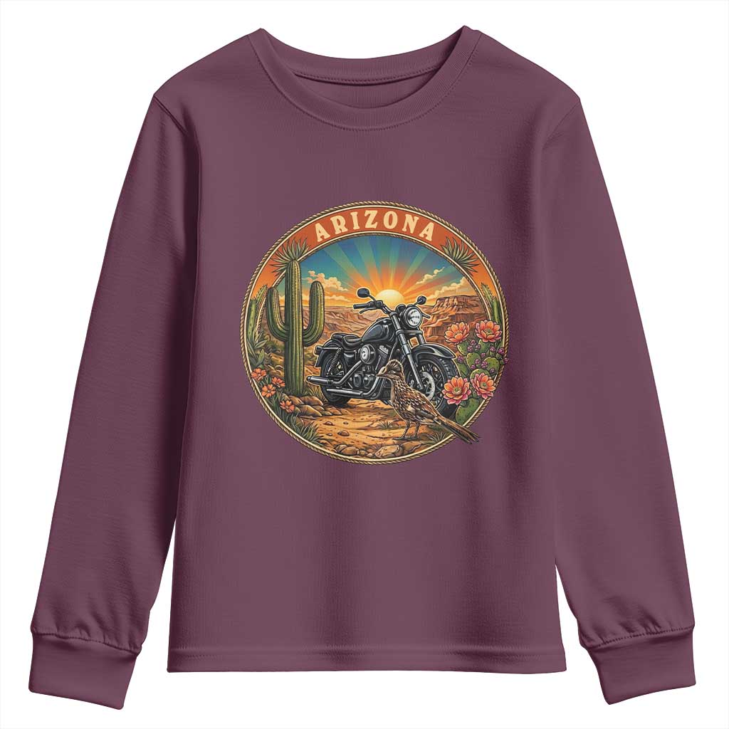 Arizona Pride Youth Sweatshirt Adventure Scenic Journey Southwest USA TS12 Maroon Print Your Wear
