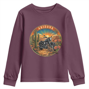 Arizona Pride Youth Sweatshirt Adventure Scenic Journey Southwest USA TS12 Maroon Print Your Wear