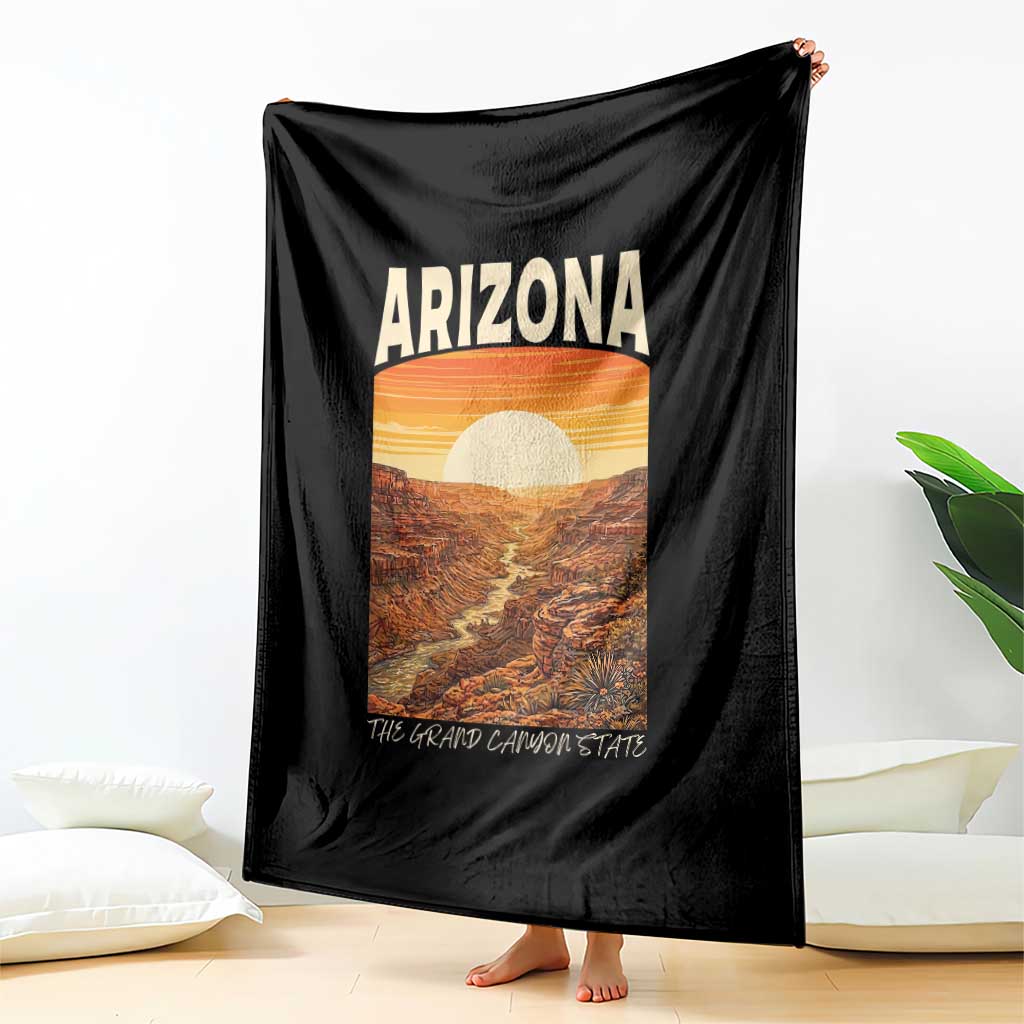Arizona Souvenir Grand Canyon State Throw Blanket Saguaro Cactus Road Trip TS12 Print Your Wear