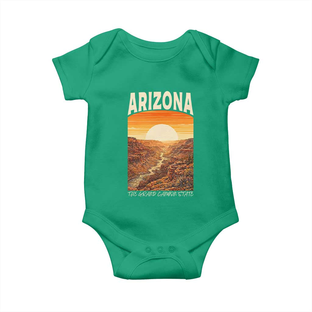 Arizona Souvenir Grand Canyon State Baby Onesie Saguaro Cactus Road Trip TS12 Irish Green Print Your Wear