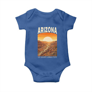 Arizona Souvenir Grand Canyon State Baby Onesie Saguaro Cactus Road Trip TS12 Royal Blue Print Your Wear