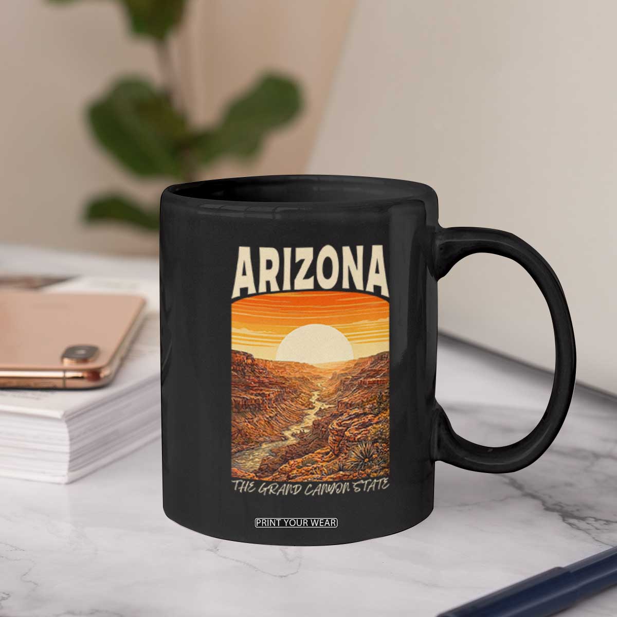Arizona Souvenir Grand Canyon State Coffee Mug Saguaro Cactus Road Trip TS12 Print Your Wear