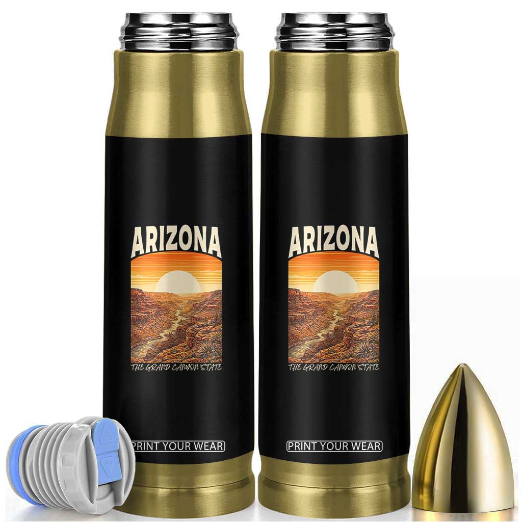 Arizona Souvenir Grand Canyon State Bullet Tumbler Saguaro Cactus Road Trip TS12 Black Print Your Wear