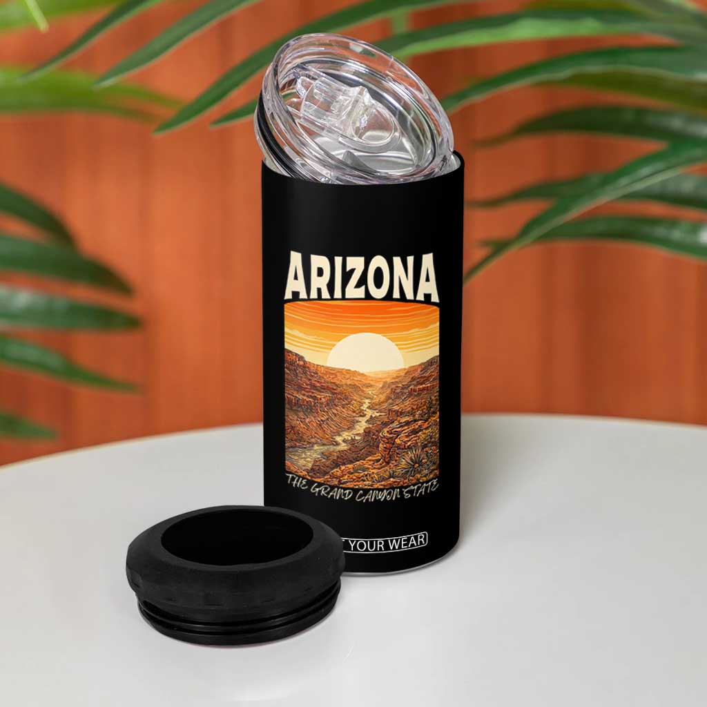 Arizona Souvenir Grand Canyon State 4 in 1 Can Cooler Tumbler Saguaro Cactus Road Trip TS12 Print Your Wear
