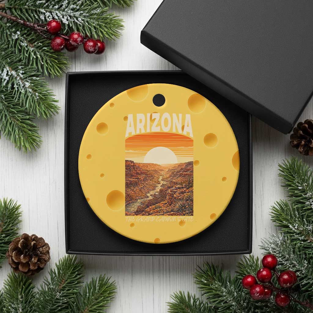 Arizona Souvenir Grand Canyon State Ceramic Ornament Saguaro Cactus Road Trip TS12 1pc Yellow Cheese Print Your Wear