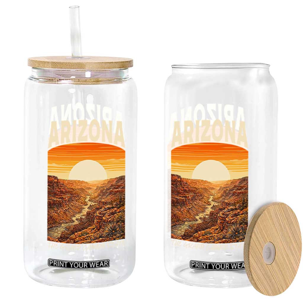 Arizona Souvenir Grand Canyon State Glass Can Saguaro Cactus Road Trip TS12 Print Your Wear