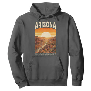 Arizona Souvenir Grand Canyon State Hoodie Saguaro Cactus Road Trip TS12 Dark Heather Print Your Wear