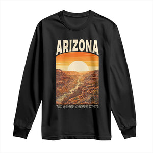 Arizona Souvenir Grand Canyon State Long Sleeve Shirt Saguaro Cactus Road Trip TS12 Black Print Your Wear