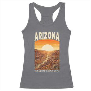 Arizona Souvenir Grand Canyon State Racerback Tank Top Saguaro Cactus Road Trip TS12 Charcoal Print Your Wear