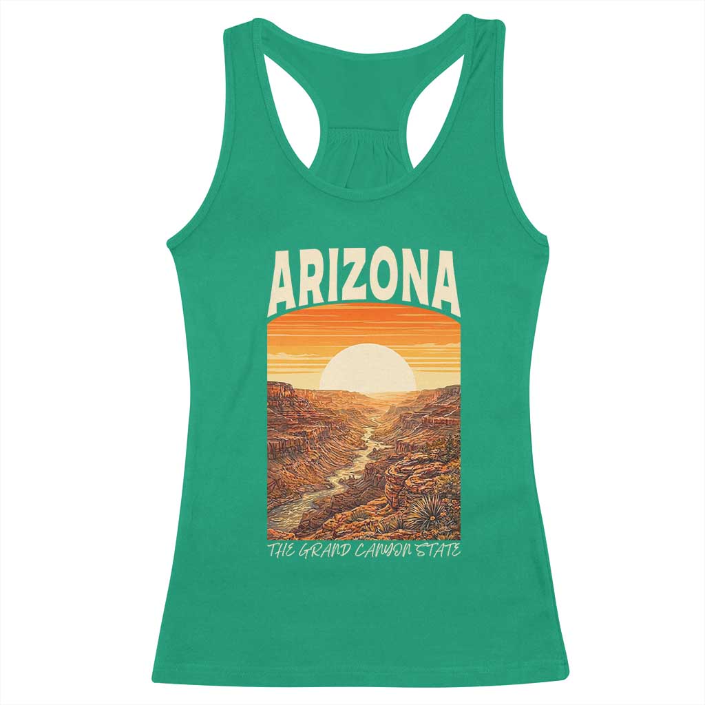 Arizona Souvenir Grand Canyon State Racerback Tank Top Saguaro Cactus Road Trip TS12 Irish Green Print Your Wear
