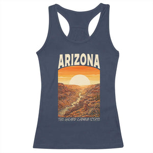 Arizona Souvenir Grand Canyon State Racerback Tank Top Saguaro Cactus Road Trip TS12 Navy Print Your Wear