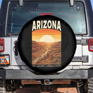 Arizona Souvenir Grand Canyon State Spare Tire Cover Saguaro Cactus Road Trip TS12 No hole Black Print Your Wear