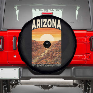 Arizona Souvenir Grand Canyon State Spare Tire Cover Saguaro Cactus Road Trip TS12 Black Print Your Wear