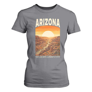 Arizona Souvenir Grand Canyon State T Shirt For Women Saguaro Cactus Road Trip TS12 Charcoal Print Your Wear