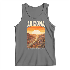 Arizona Souvenir Grand Canyon State Tank Top Saguaro Cactus Road Trip TS12 Black Heather Print Your Wear