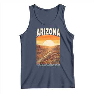 Arizona Souvenir Grand Canyon State Tank Top Saguaro Cactus Road Trip TS12 Navy Print Your Wear