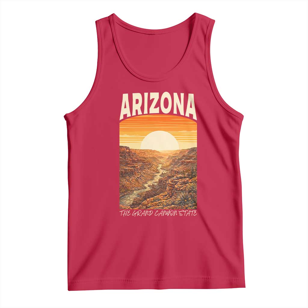 Arizona Souvenir Grand Canyon State Tank Top Saguaro Cactus Road Trip TS12 Red Print Your Wear