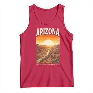 Arizona Souvenir Grand Canyon State Tank Top Saguaro Cactus Road Trip TS12 Red Print Your Wear