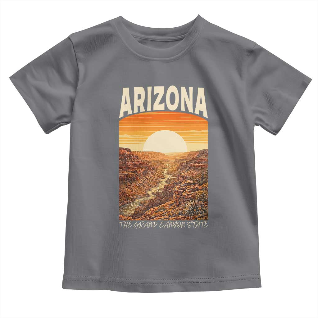 Arizona Souvenir Grand Canyon State Toddler T Shirt Saguaro Cactus Road Trip TS12 Charcoal Print Your Wear