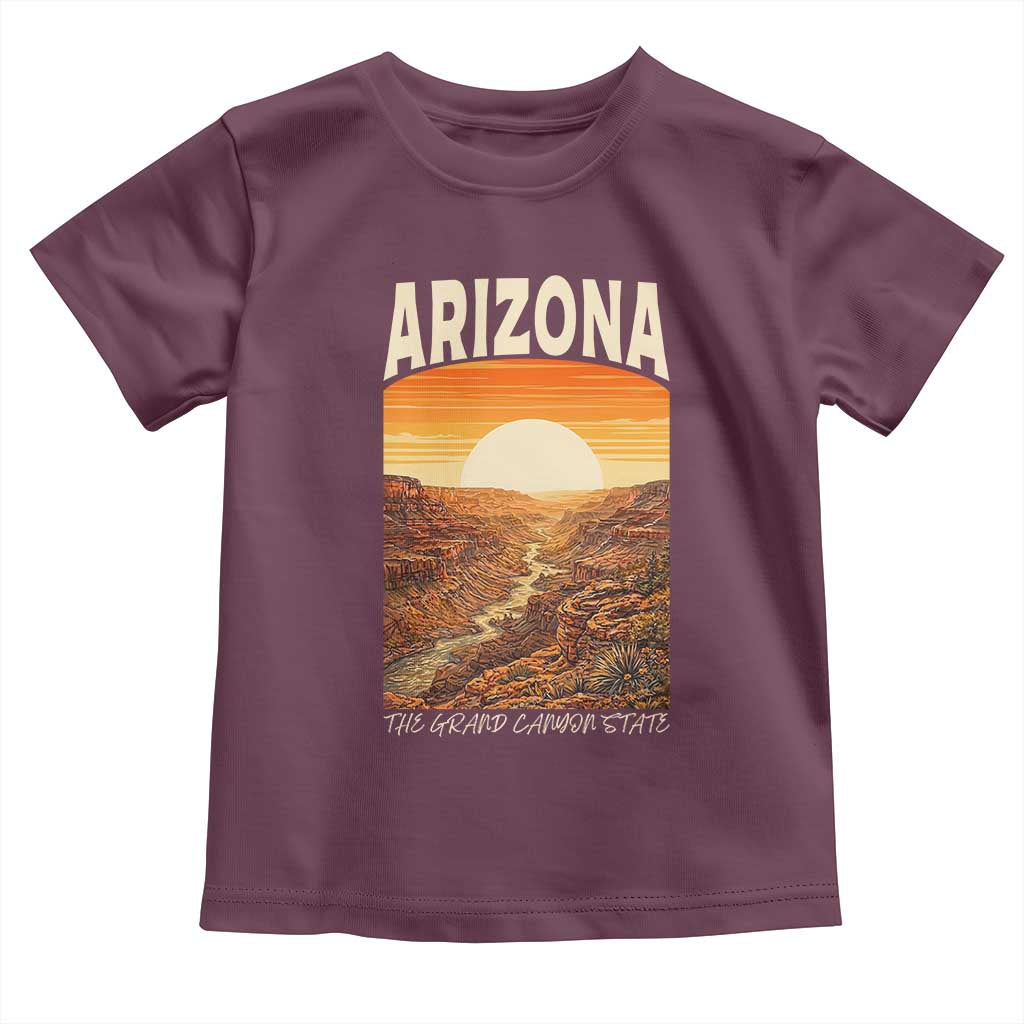 Arizona Souvenir Grand Canyon State Toddler T Shirt Saguaro Cactus Road Trip TS12 Maroon Print Your Wear