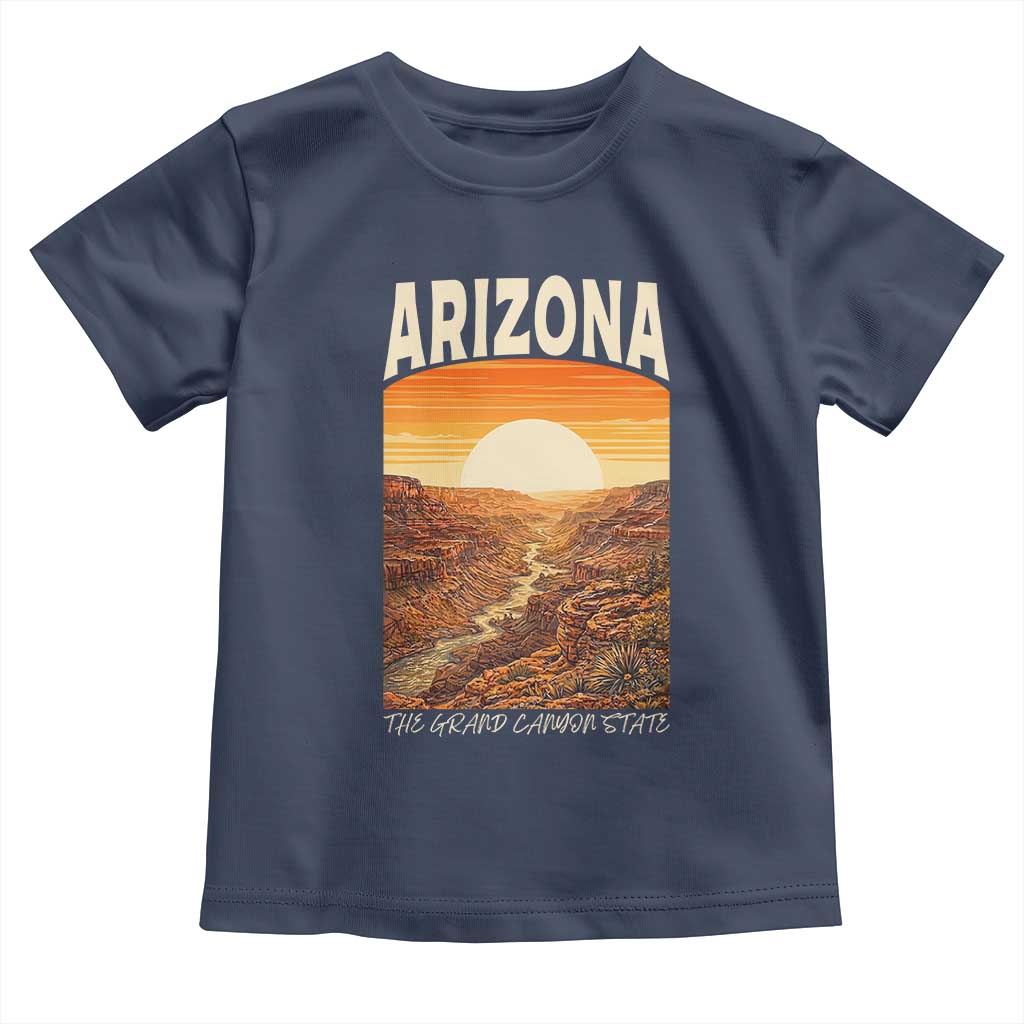 Arizona Souvenir Grand Canyon State Toddler T Shirt Saguaro Cactus Road Trip TS12 Navy Print Your Wear
