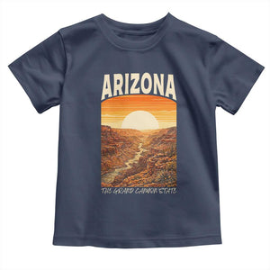 Arizona Souvenir Grand Canyon State Toddler T Shirt Saguaro Cactus Road Trip TS12 Navy Print Your Wear