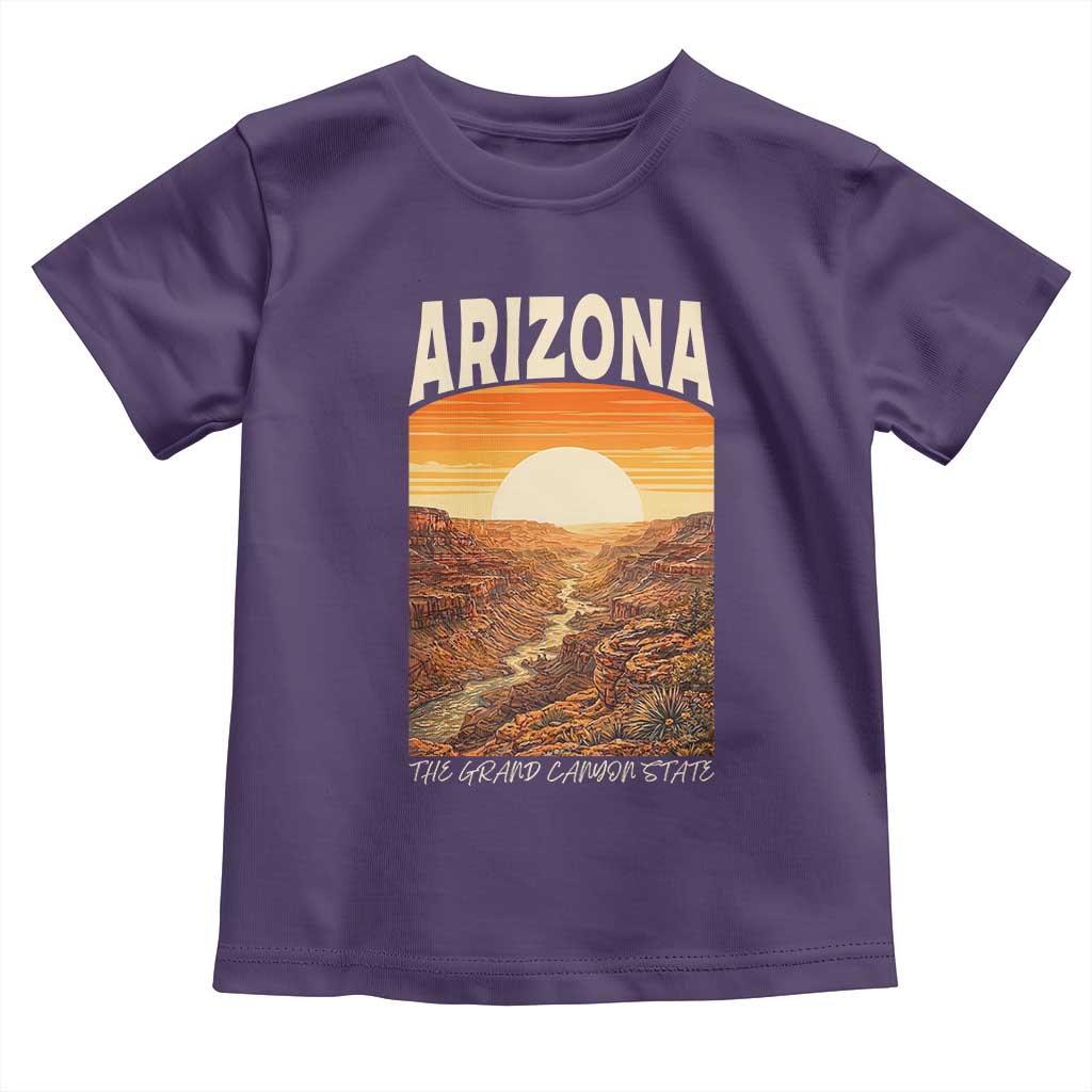 Arizona Souvenir Grand Canyon State Toddler T Shirt Saguaro Cactus Road Trip TS12 Purple Print Your Wear