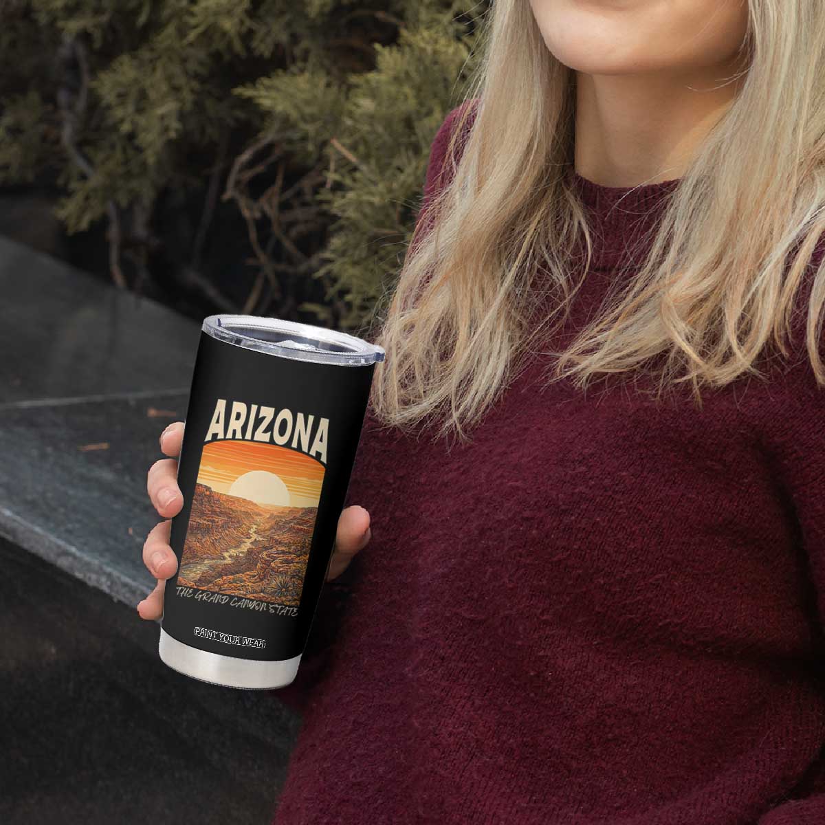 Arizona Souvenir Grand Canyon State Tumbler Cup Saguaro Cactus Road Trip TS12 Print Your Wear