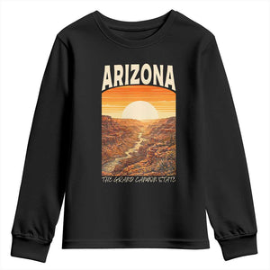 Arizona Souvenir Grand Canyon State Youth Sweatshirt Saguaro Cactus Road Trip TS12 Black Print Your Wear