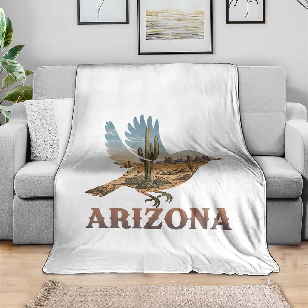 Arizona Desert Wren Bird Throw Blanket Cactus Landscape Rustic Western TS12 Print Your Wear