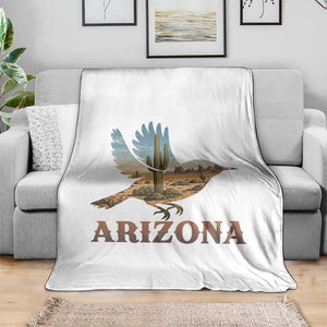 Arizona Desert Wren Bird Throw Blanket Cactus Landscape Rustic Western TS12 Print Your Wear