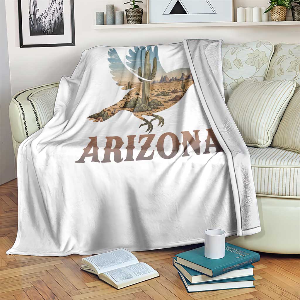 Arizona Desert Wren Bird Throw Blanket Cactus Landscape Rustic Western TS12 Print Your Wear