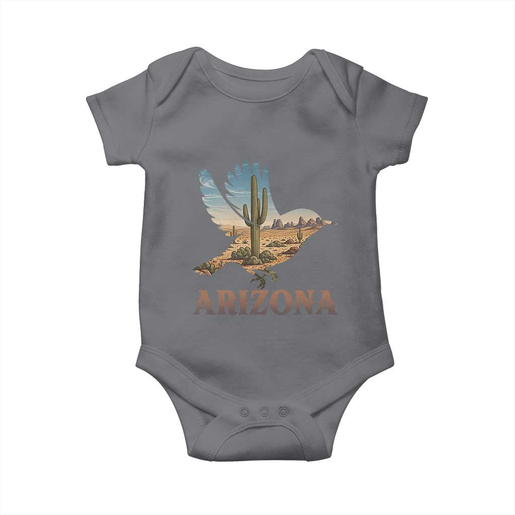 Arizona Desert Wren Bird Baby Onesie Cactus Landscape Rustic Western TS12 Charcoal Print Your Wear