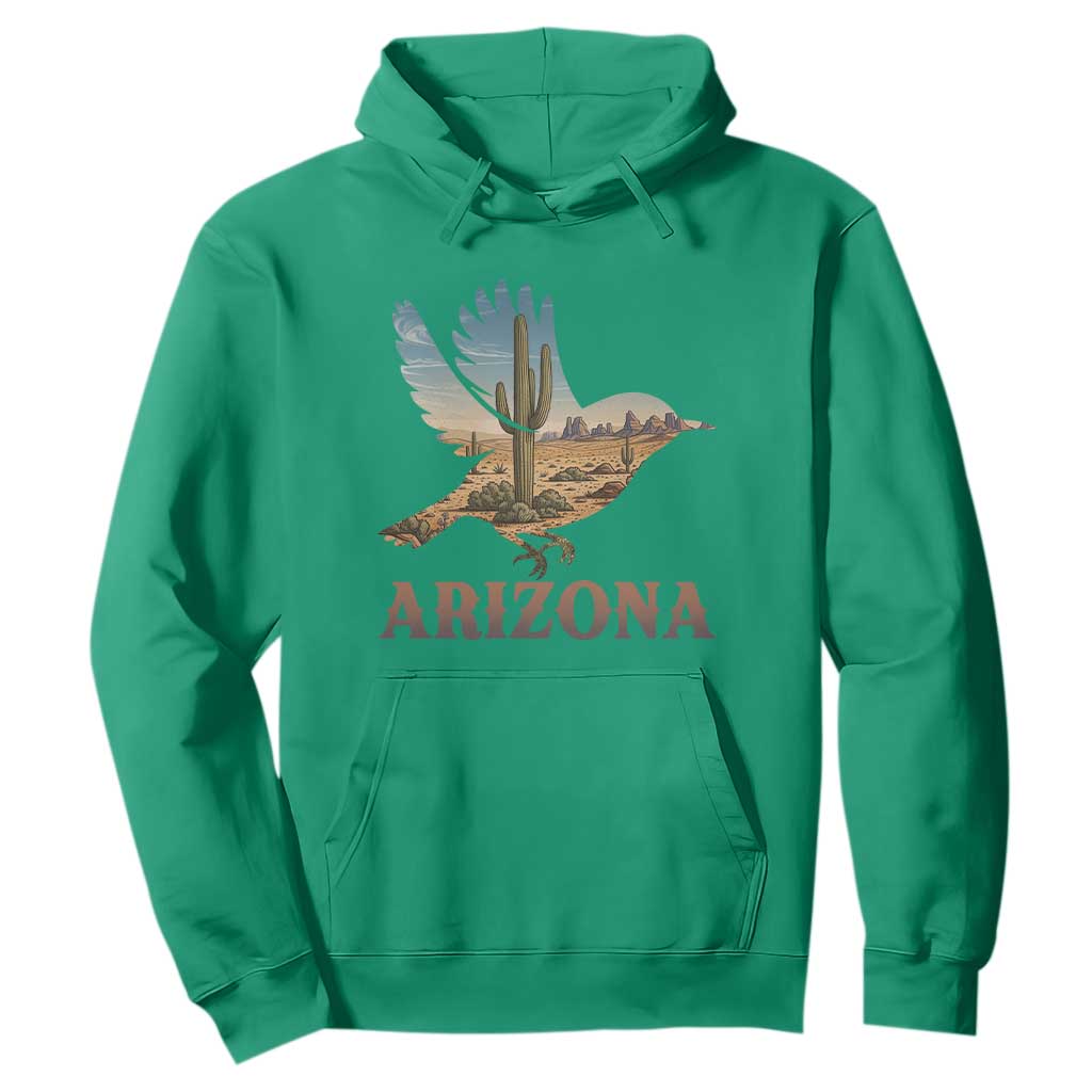 Arizona Desert Wren Bird Hoodie Cactus Landscape Rustic Western TS12 Irish Green Print Your Wear