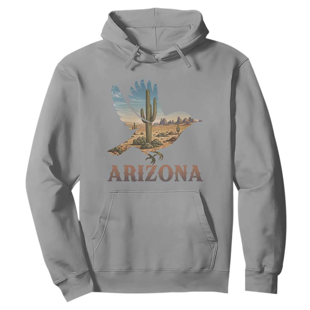 Arizona Desert Wren Bird Hoodie Cactus Landscape Rustic Western TS12 Sport Gray Print Your Wear
