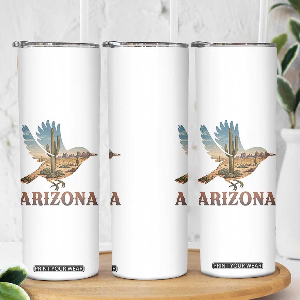 Arizona Desert Wren Bird Skinny Tumbler Cactus Landscape Rustic Western TS12 Print Your Wear