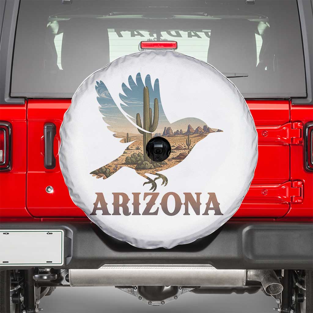 Arizona Desert Wren Bird Spare Tire Cover Cactus Landscape Rustic Western TS12 Black Print Your Wear