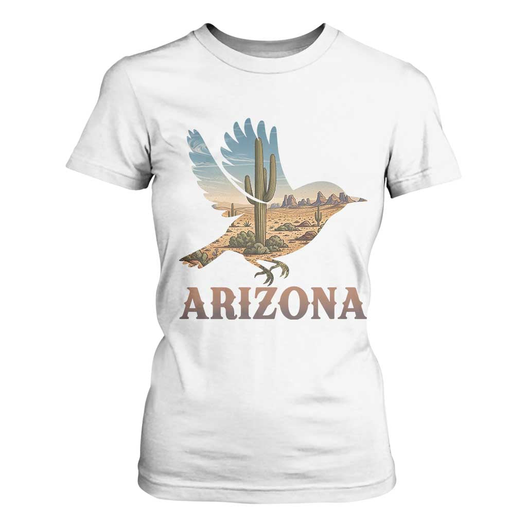 Arizona Desert Wren Bird T Shirt For Women Cactus Landscape Rustic Western TS12 White Print Your Wear