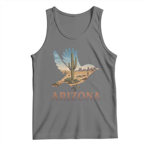 Arizona Desert Wren Bird Tank Top Cactus Landscape Rustic Western TS12 Black Heather Print Your Wear