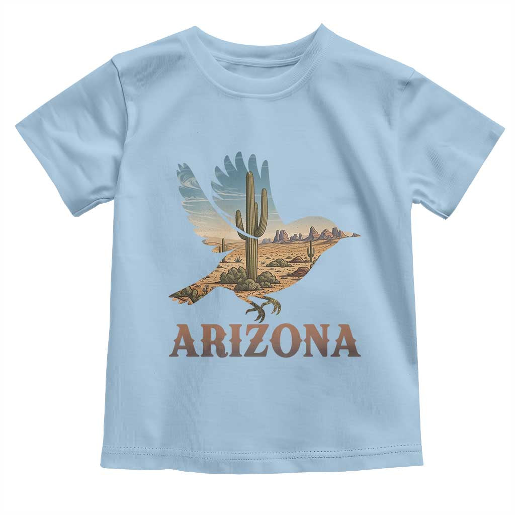 Arizona Desert Wren Bird Toddler T Shirt Cactus Landscape Rustic Western TS12 Light Blue Print Your Wear