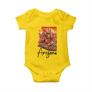 Arizona Map Blooming Cactus Flowers Gift Baby Onesie TS12 Daisy Print Your Wear