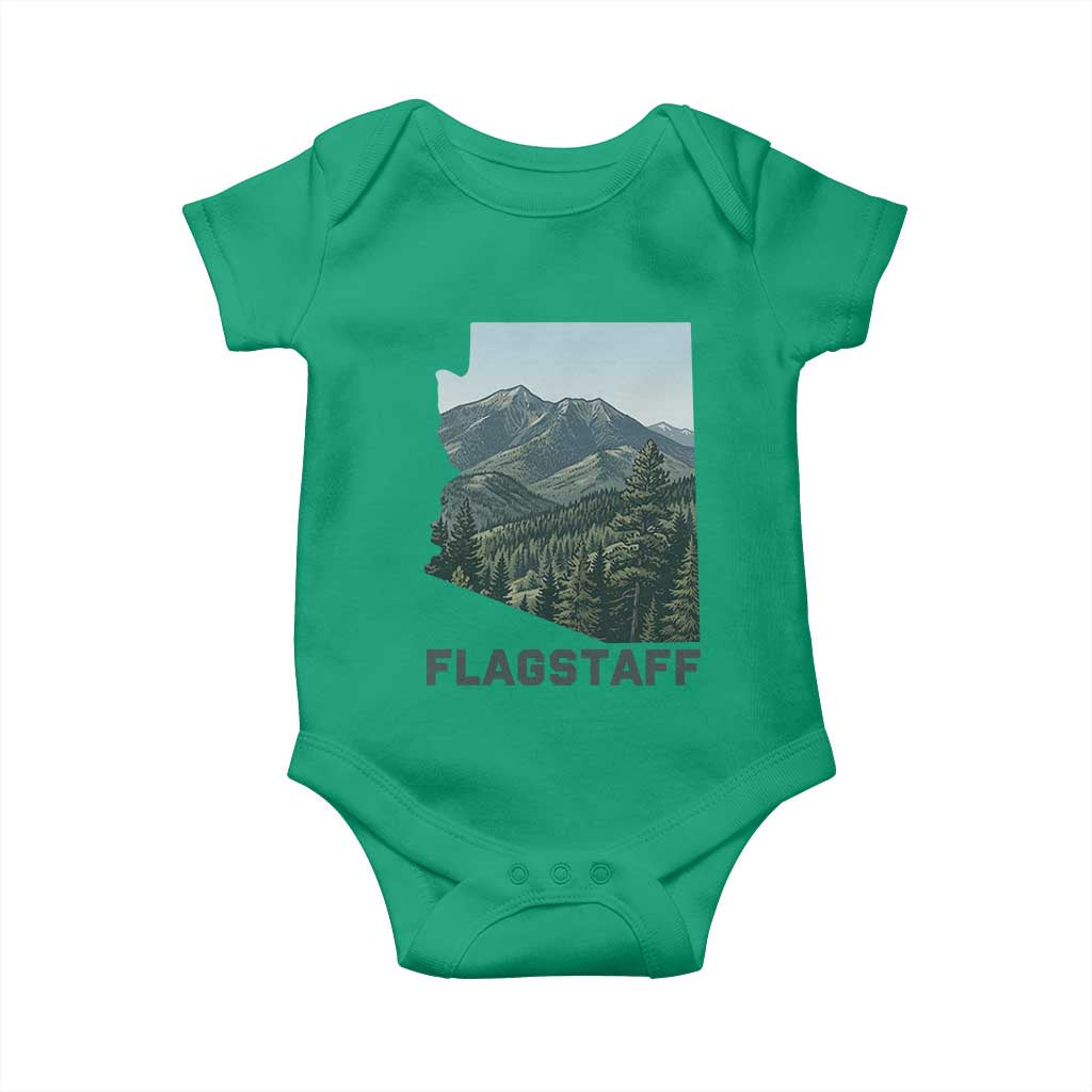 San Francisco Peaks Flagstaff Arizona Baby Onesie Vintage Mountain Landscape Gift TS12 Irish Green Print Your Wear