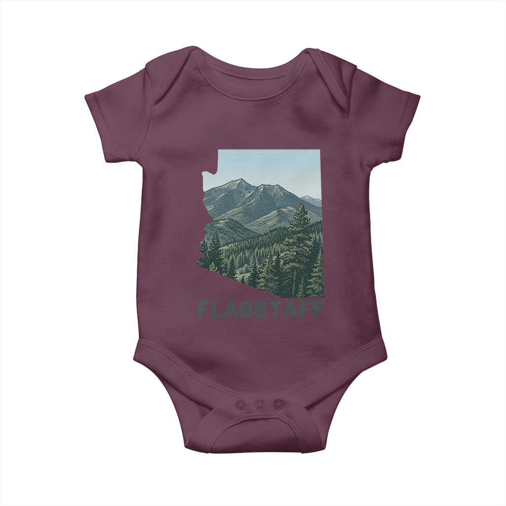 San Francisco Peaks Flagstaff Arizona Baby Onesie Vintage Mountain Landscape Gift TS12 Maroon Print Your Wear