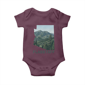 San Francisco Peaks Flagstaff Arizona Baby Onesie Vintage Mountain Landscape Gift TS12 Maroon Print Your Wear