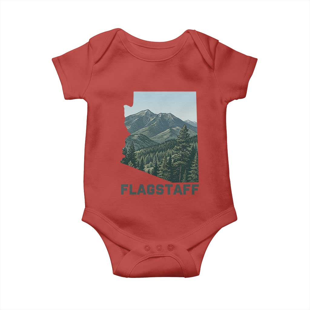 San Francisco Peaks Flagstaff Arizona Baby Onesie Vintage Mountain Landscape Gift TS12 Red Print Your Wear
