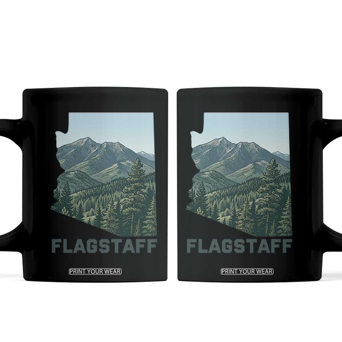 San Francisco Peaks Flagstaff Arizona Coffee Mug Vintage Mountain Landscape Gift TS12 Black Print Your Wear