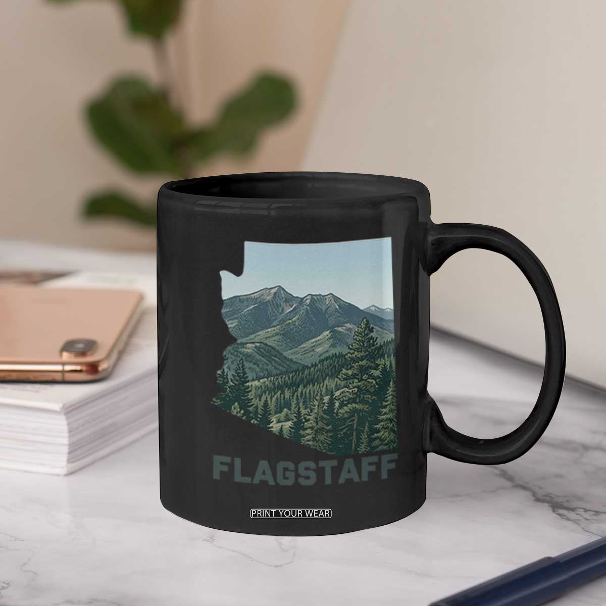 San Francisco Peaks Flagstaff Arizona Coffee Mug Vintage Mountain Landscape Gift TS12 Print Your Wear