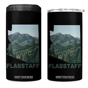 San Francisco Peaks Flagstaff Arizona 4 in 1 Can Cooler Tumbler Vintage Mountain Landscape Gift TS12 One Size: 16 oz Black Print Your Wear