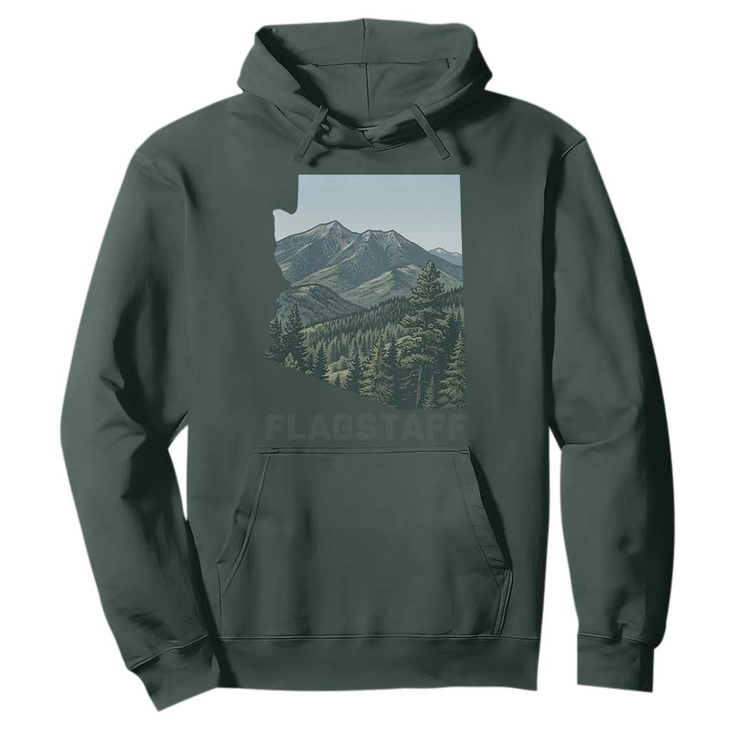 San Francisco Peaks Flagstaff Arizona Hoodie Vintage Mountain Landscape Gift TS12 Dark Forest Green Print Your Wear